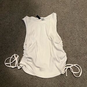 White cropped tank top